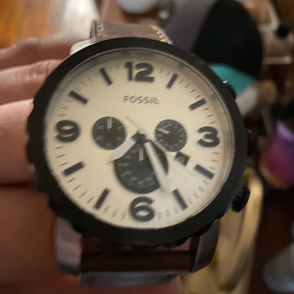 Fossil Nate Watch (white)